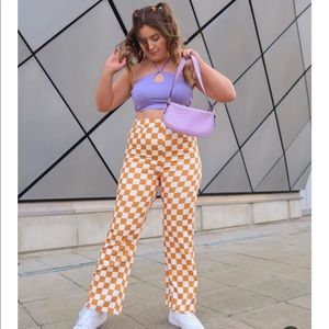 Orange Checkered Pants